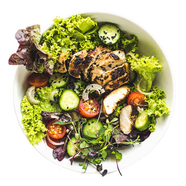 Lemongrass Chicken & sesame lime salad